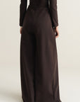Flared Knitted Pants - Mocha