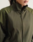 Mock Neck Jacket - Olive