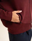 FormSoft Baggy Zip-Up - Wine Red