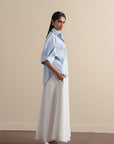 Origami Poplin Top - Powder Blue