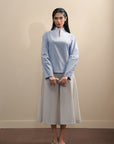 Cocoon Sleeve Poplin Top - Powder Blue