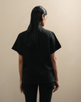 Asian Collar Knit Top - Black