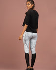 High Low Mesh Insert Crop Top