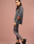 Grey Scuba Color Pop Top