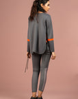 Grey Scuba Color Pop Top