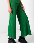 Rib Flared Pants Green