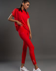 Red Drop Shoulder Tee