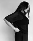 Mesh Crop tee - Black