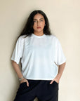 Mesh Crop tee - White