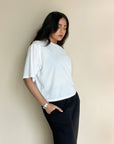 Mesh Crop tee - White