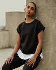 Extended Shoulder Tee - Black