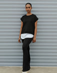Extended Shoulder Tee - Black