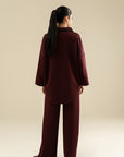 Oversized Button Down - Maroon