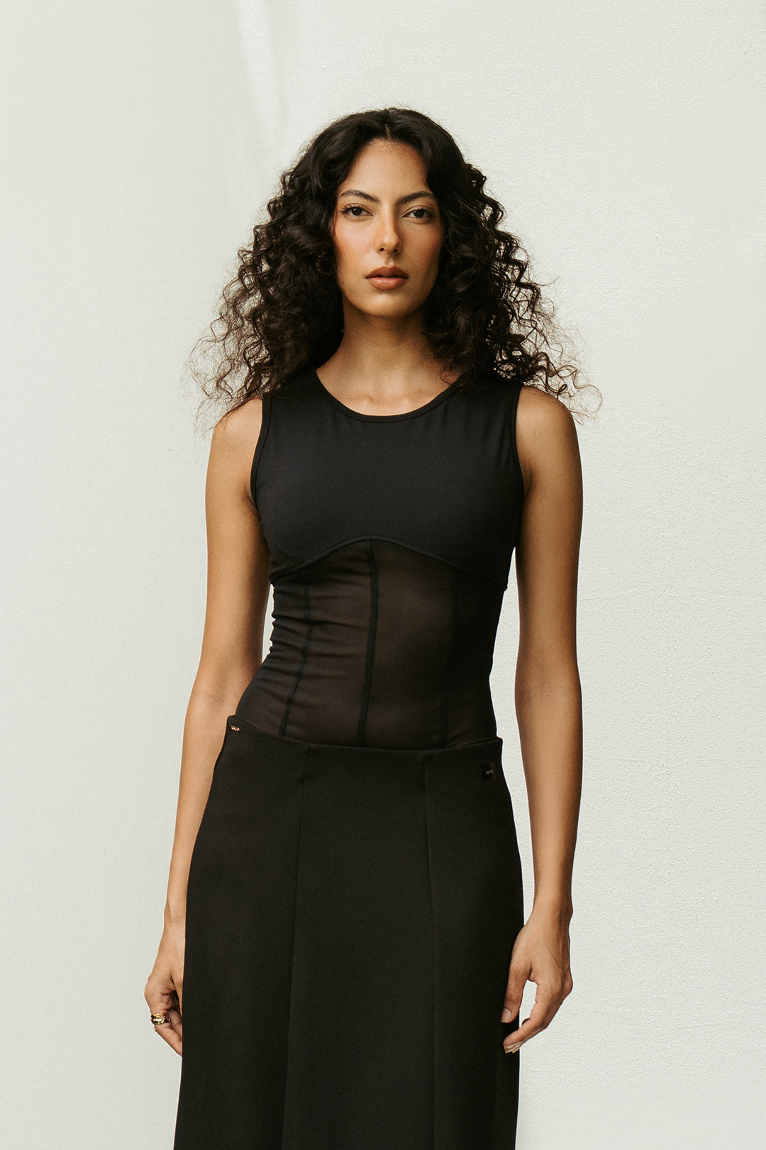 Mesh Bodysuit - Black