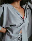 Oversized Grey Button Down