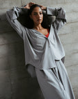 Oversized Grey Button Down