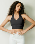 Halter Neck Tank - Black
