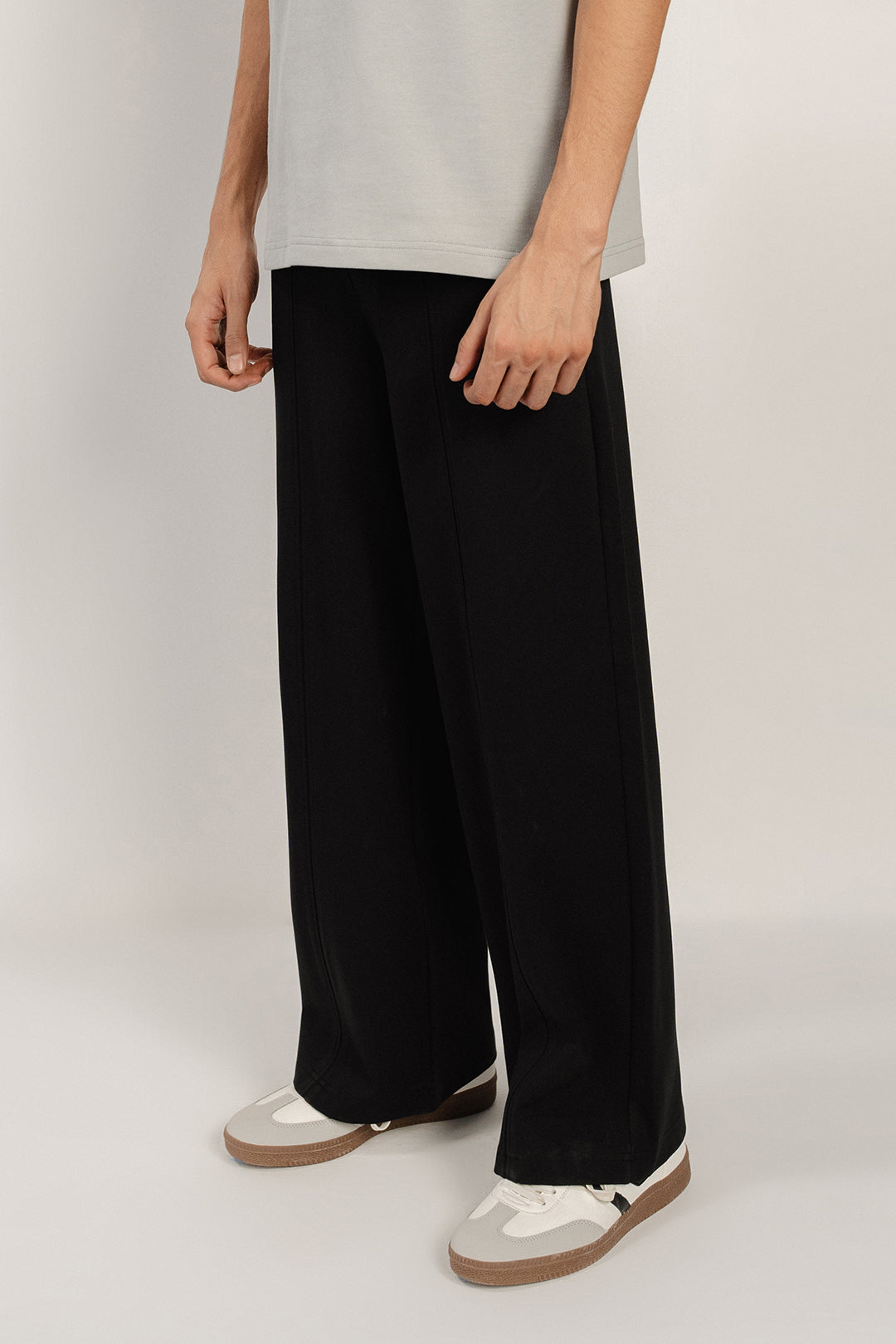 Wide Leged Men Pants - Black