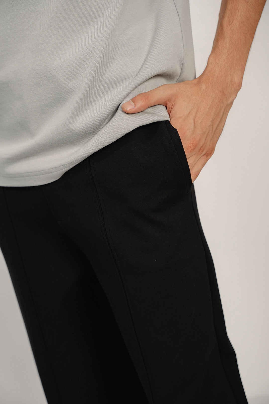 Wide Leged Men Pants - Black