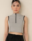 Grey Zip - Up Top