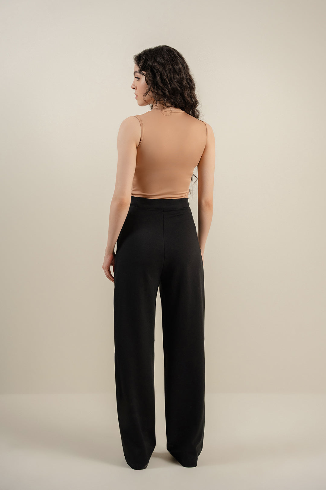 Straight Leg Pants - Black