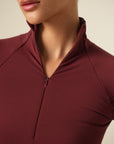 Form Fitted Raglan Jacket- Marsala