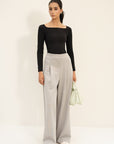 Wide Legged Pants - Grey
