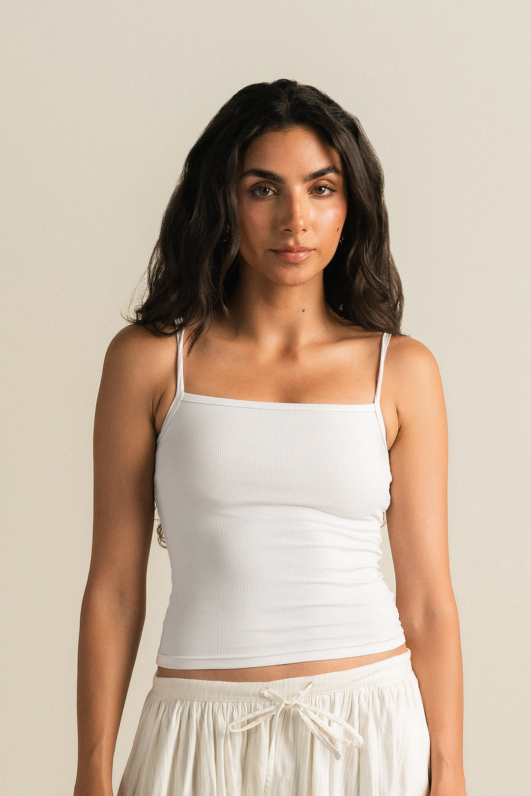Square Neck Camisole - White