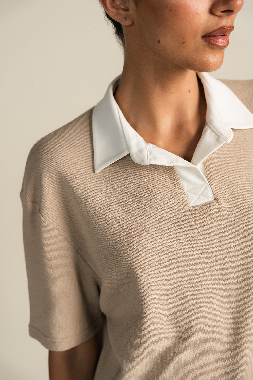 Contrast Polo - Beige