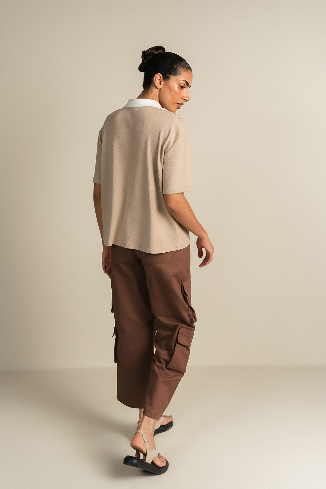 Contrast Polo - Beige