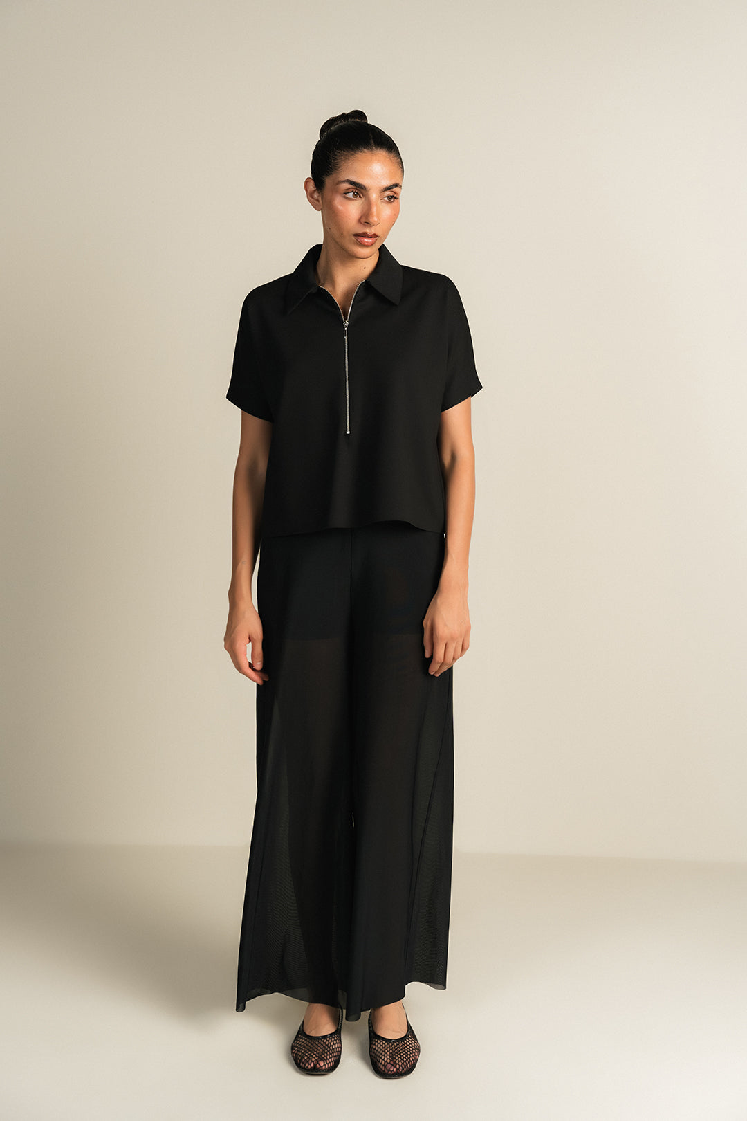 Zipper Polo - Black