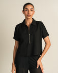 Zipper Polo - Black