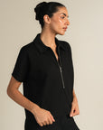Zipper Polo - Black