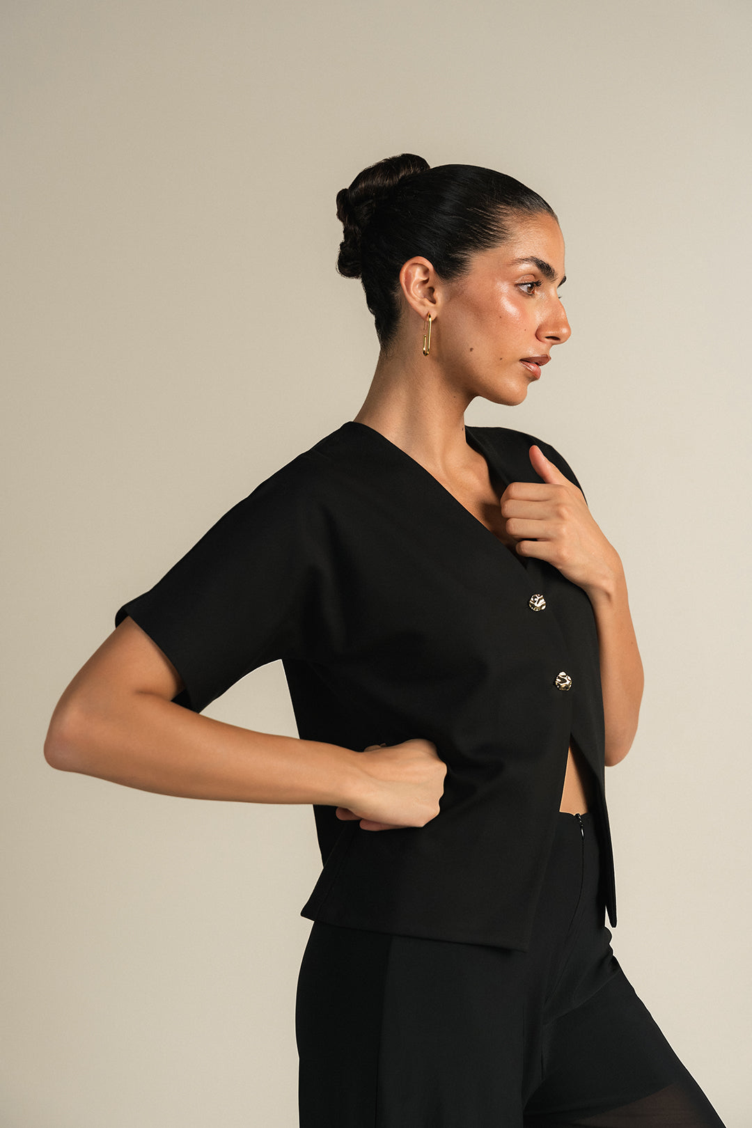 Luluknit Batwing Top - Black