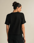 Luluknit Batwing Top - Black