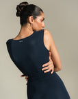 Pleated Dress - Navy