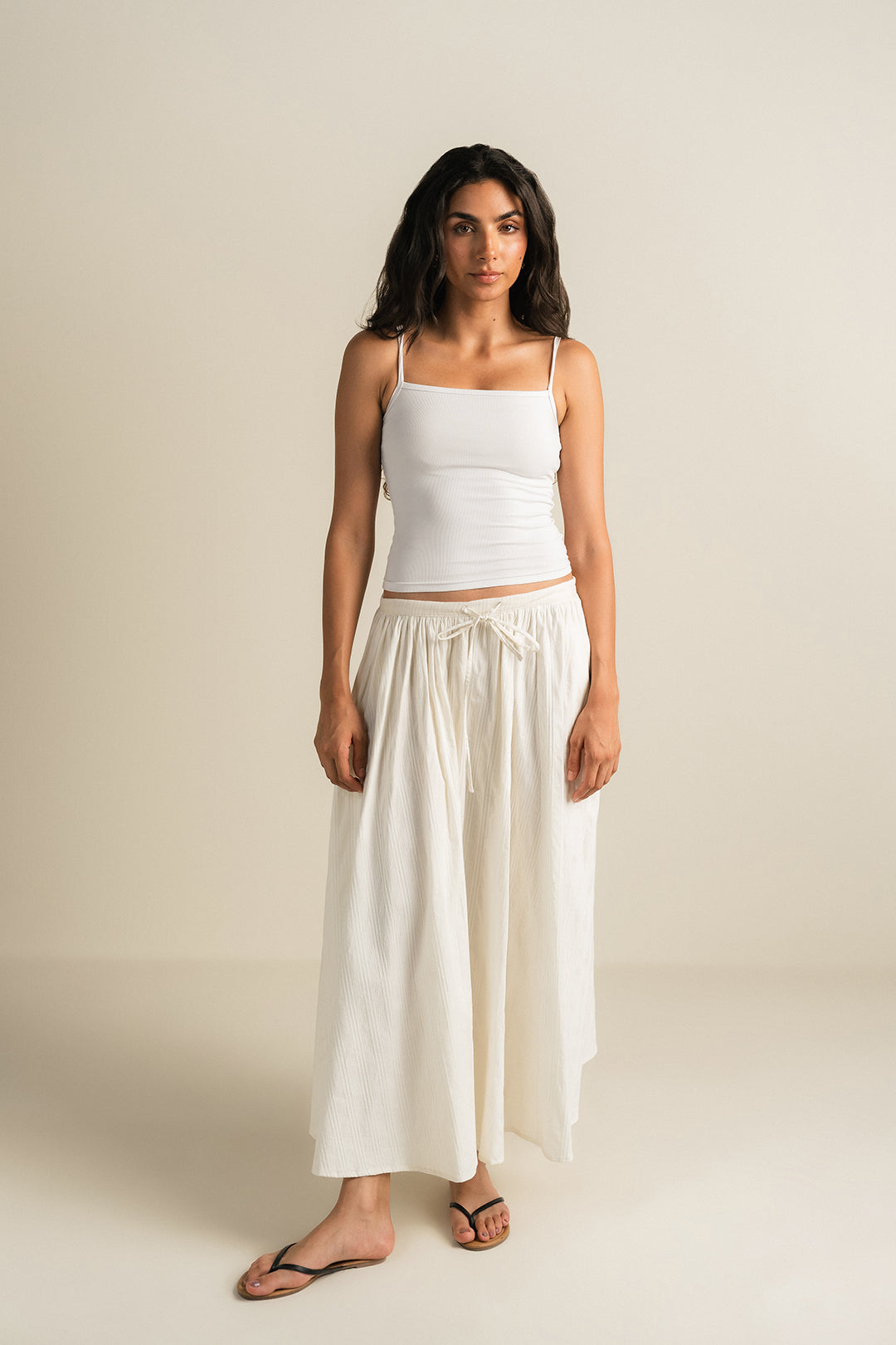 Gathered Skirt - White