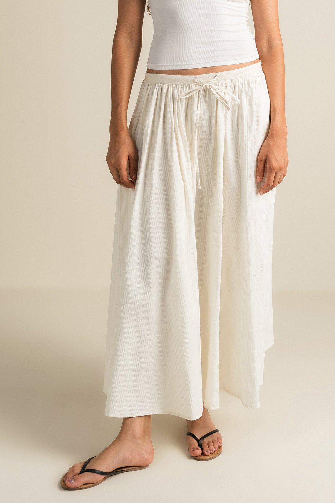 Gathered Skirt - White
