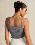 Rib Camisole-Grey