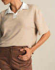 Twill Cargo Pants-Brown
