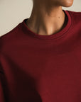 Boxy Tee-Burgundy