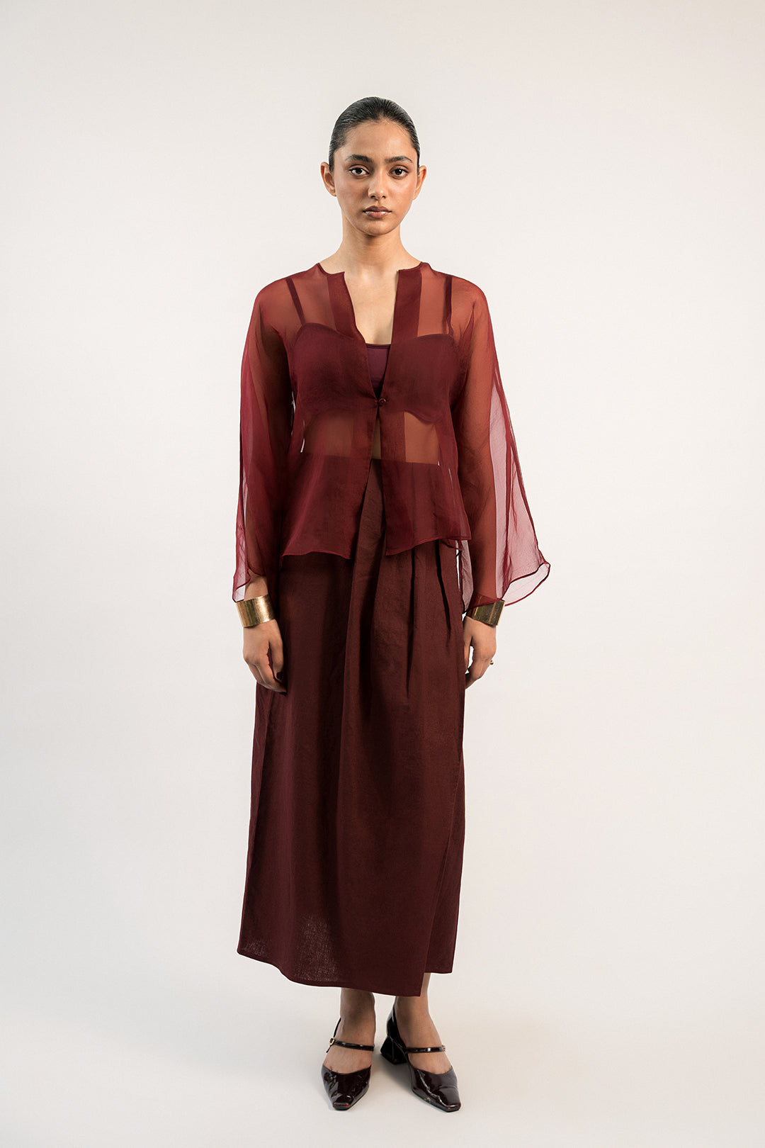 Sangria Sheer Top