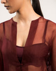 Sangria Sheer Top