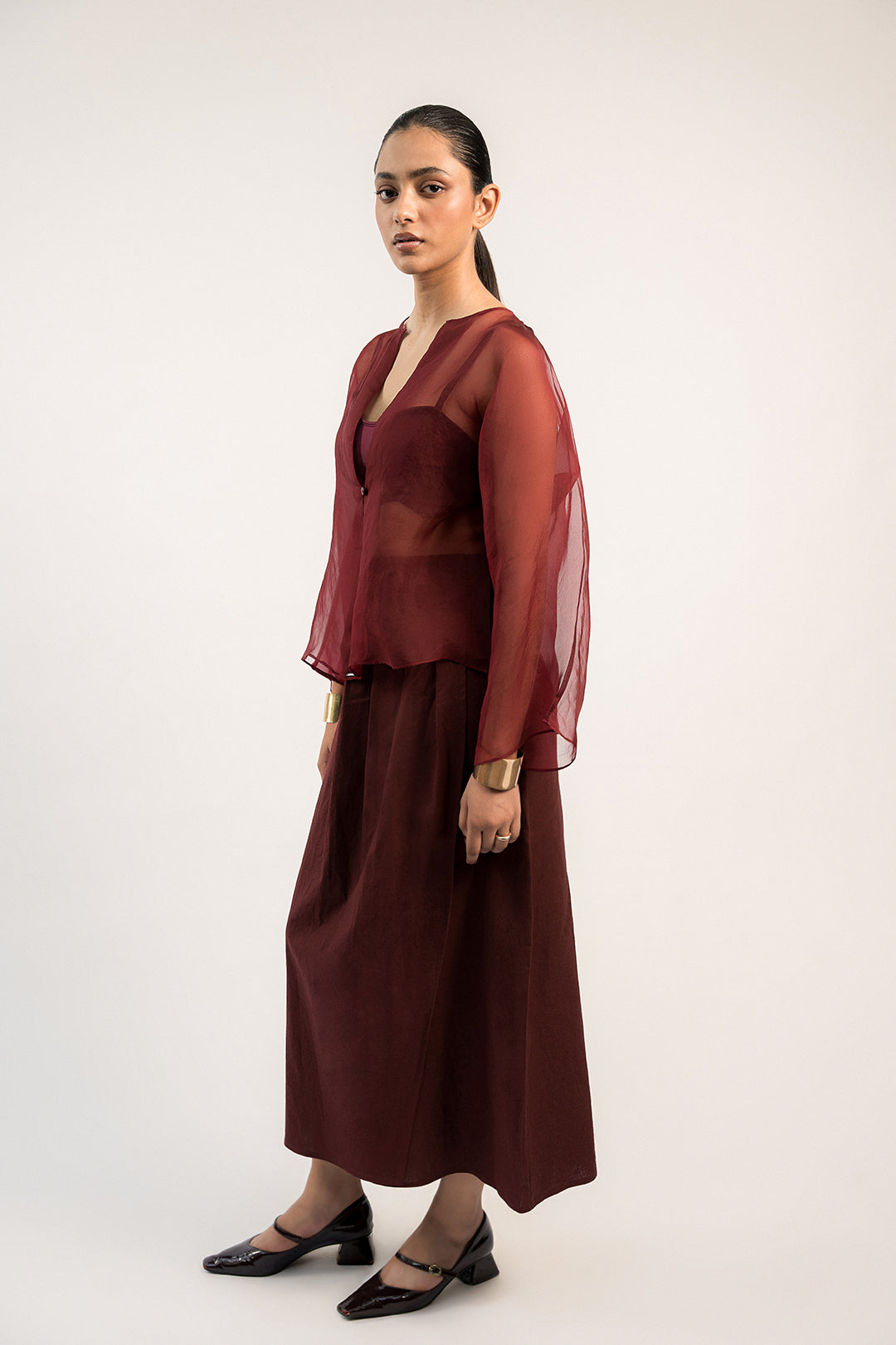 Sangria Sheer Top