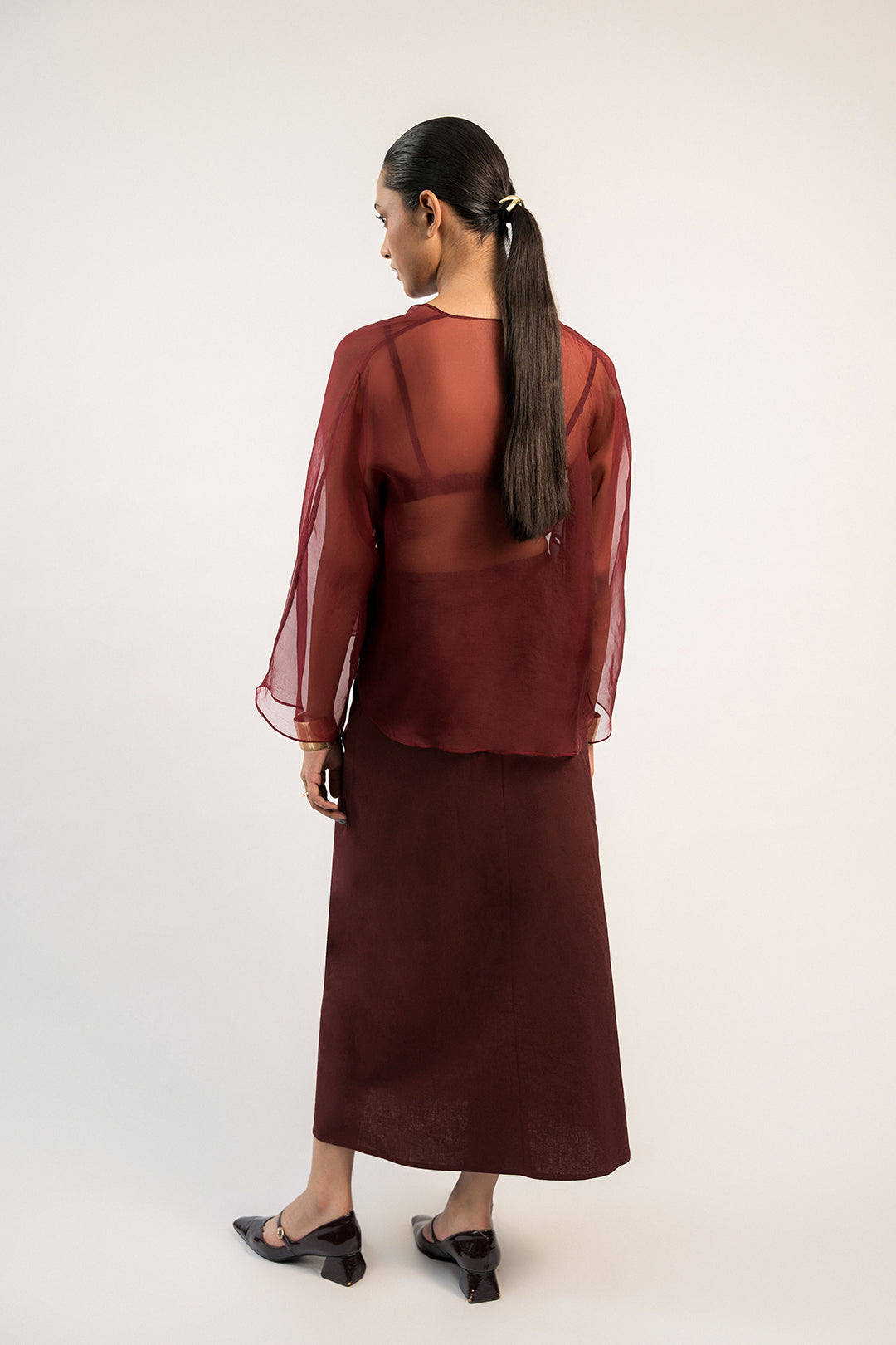 Sangria Sheer Top