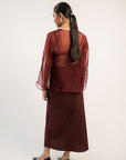 Sangria Sheer Top