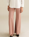 Flared Bootcut Pants- Tea Pink