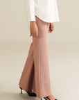 Flared Bootcut Pants- Tea Pink