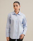 Hi-Lo Button Down - Powder Blue
