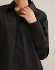 Hi-Lo Button Down - Black